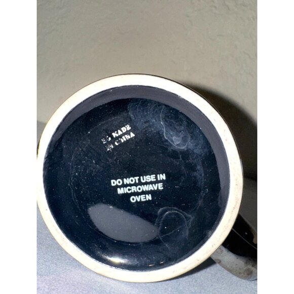 Disney Metallic Black Mug W/ Glitter Mickey Heads 4" Tall X 3.5" Diameter - Picture 4 of 6